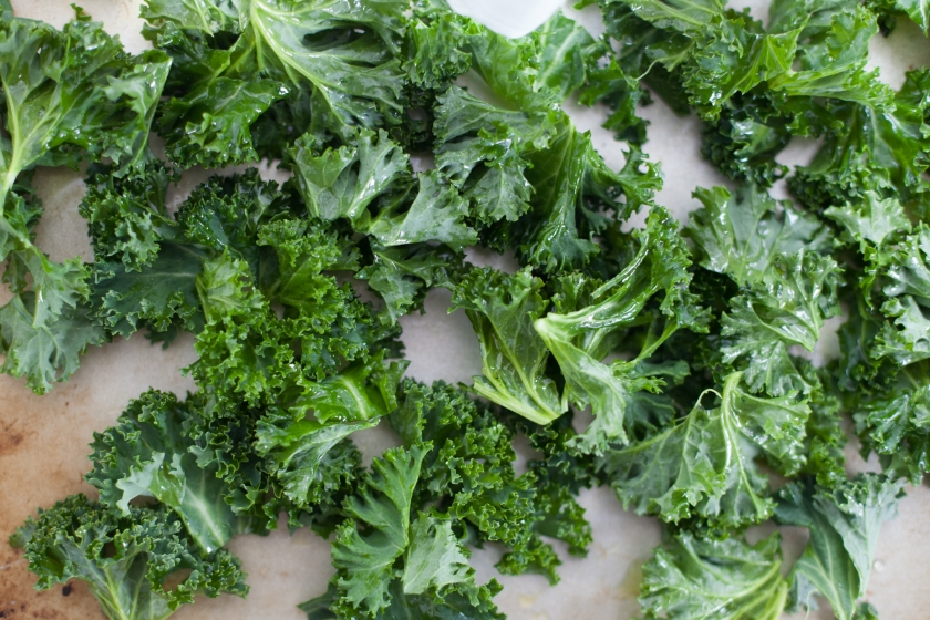 KALE CHIPS WITH LEMON ZEST AND FLAKE SALT