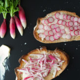 RADISH BUTTER AND SALT TARTINE