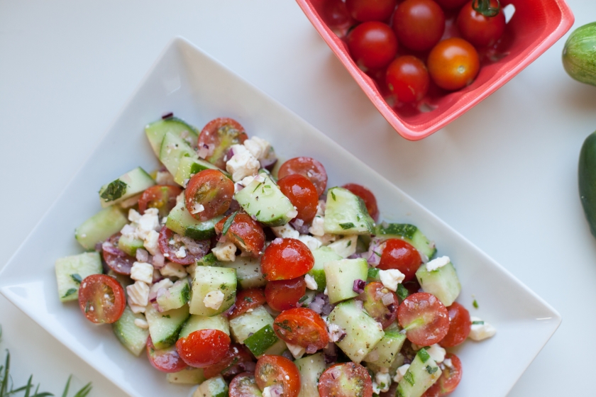 PANZANELLA WITH PANCETTA, HARD BOILED EGGS, CHERRY TOMATOES AND FRIED SAGE