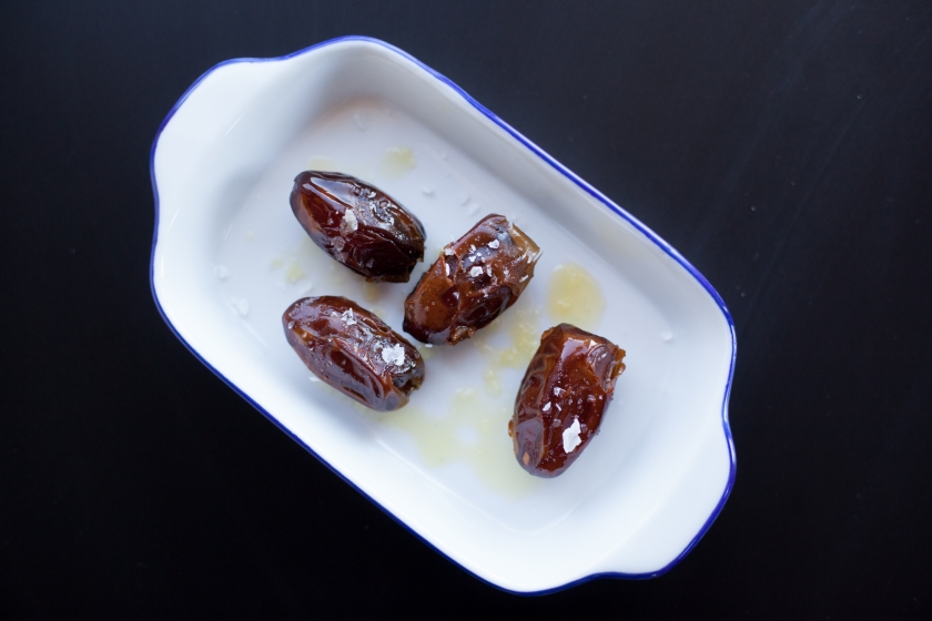 HOT DATES WITH OLIVE OIL AND SEA SALT