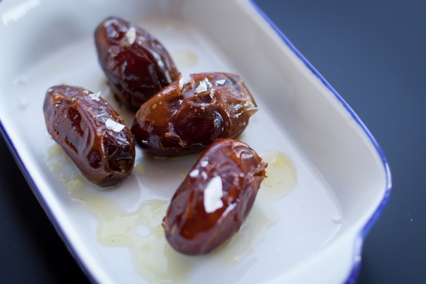 HOT DATES WITH OLIVE OIL AND SEA SALT