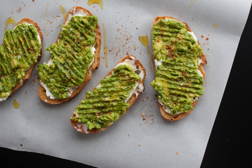 AVOCADO TOASTS WITH TOGARASHI