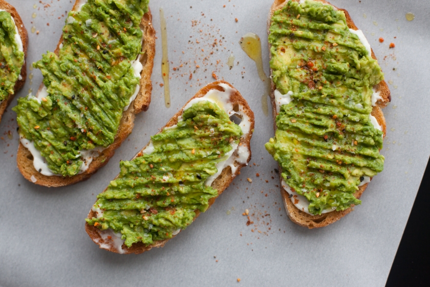 AVOCADO TOASTS WITH TOGARASHI