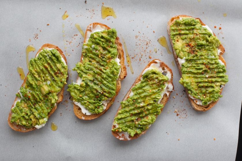 AVOCADO TOASTS WITH TOGARASHI