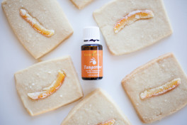 SHORTBREAD COOKIES WITH CANDIED ORANGE AND TANGERINE OIL