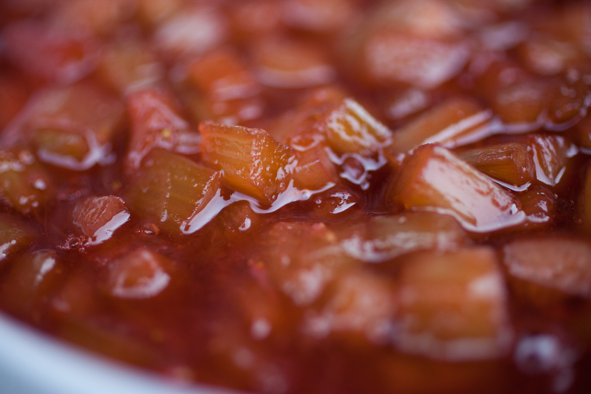 panna cotta strawberry rhubarb compote