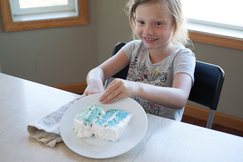 OMBRE GENDER REVEAL CAKE
