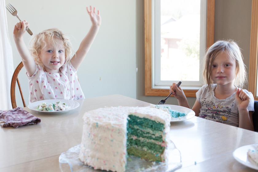OMBRE GENDER REVEAL CAKE
