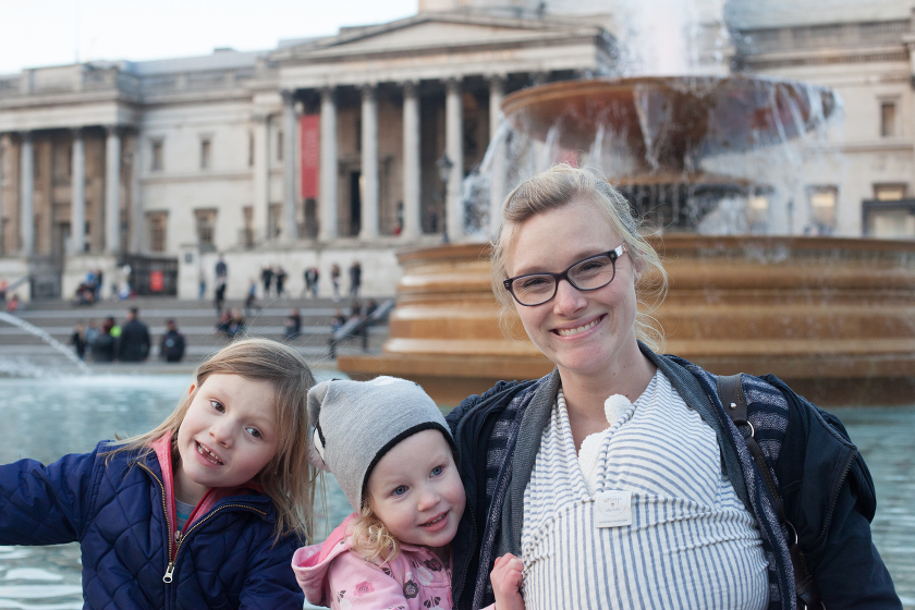 traveling with kids london solly baby wrap