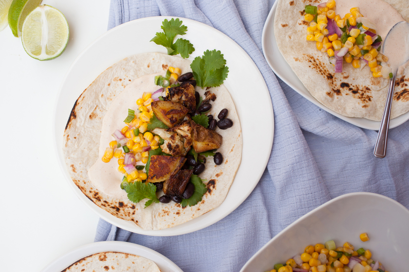 ROASTED CAULIFLOWER AND POTATO BURRITO